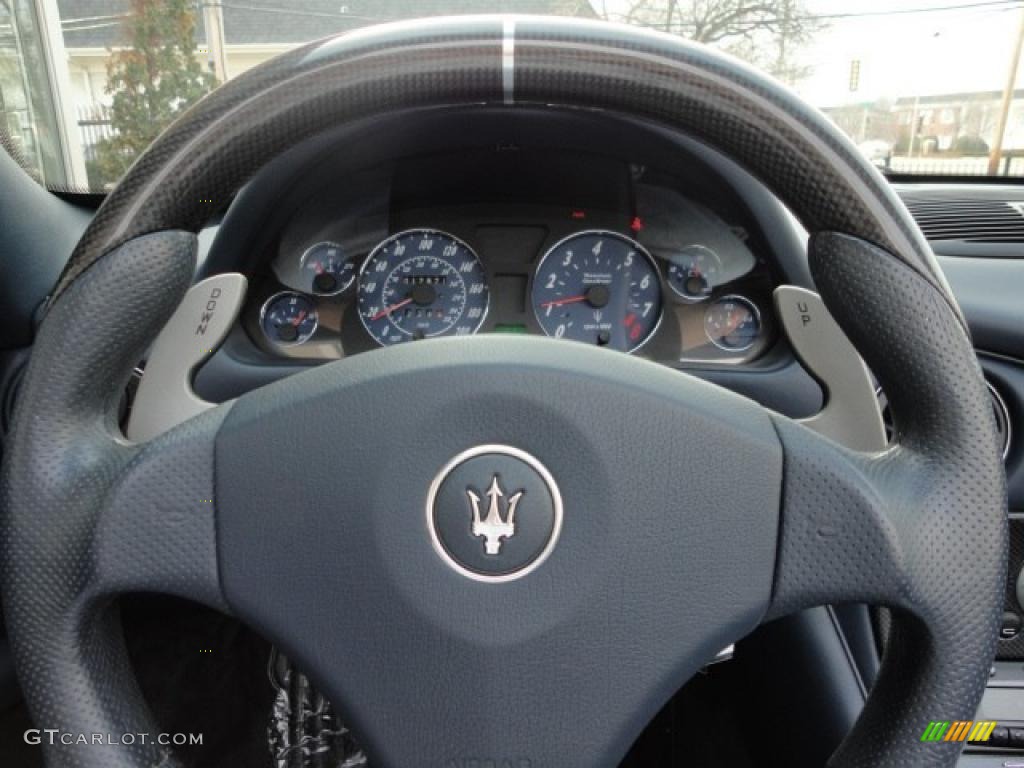 2006 Maserati GranSport Spyder Blu Medio Steering Wheel Photo #46459527