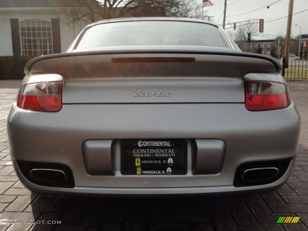 2008 911 Turbo Coupe - GT Silver Metallic / Cocoa Brown photo #11