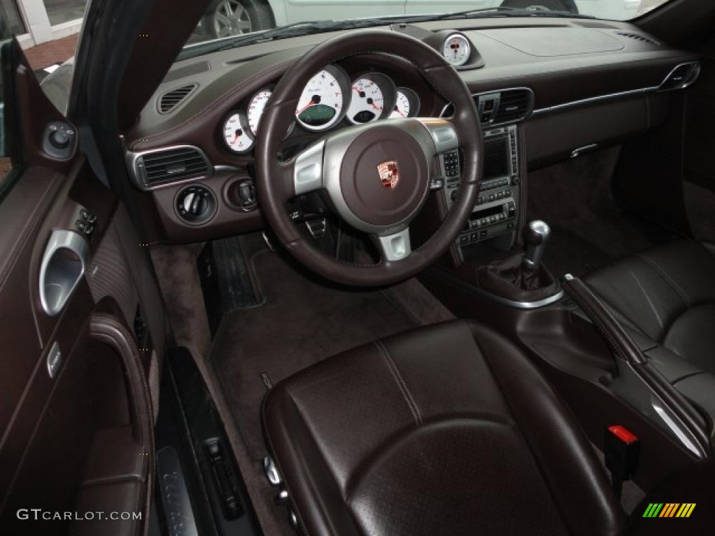 2008 911 Turbo Coupe - GT Silver Metallic / Cocoa Brown photo #15