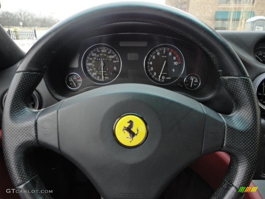 2000 Ferrari 550 Maranello Bordeaux Steering Wheel Photo #46460520