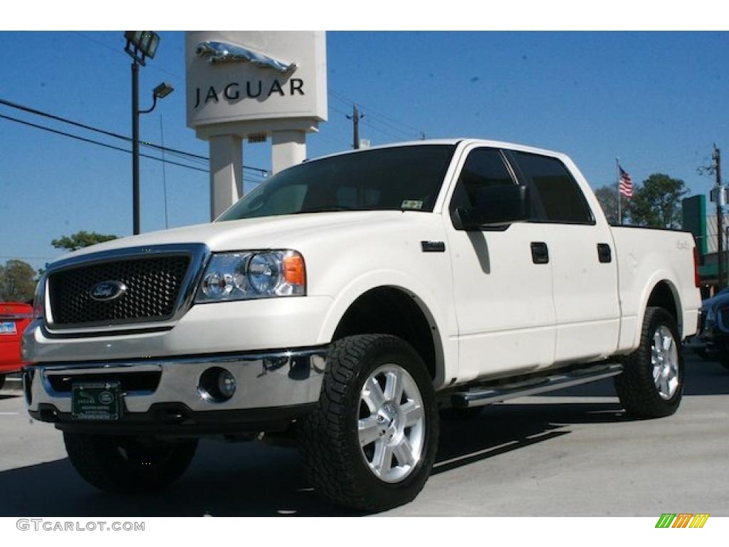 White Sand Tri-Coat 2007 Ford F150 Lariat SuperCrew 4x4 Exterior Photo #46461288