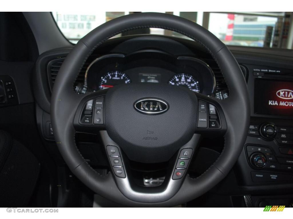 2011 Kia Optima SX Black Sport Steering Wheel Photo #46461627