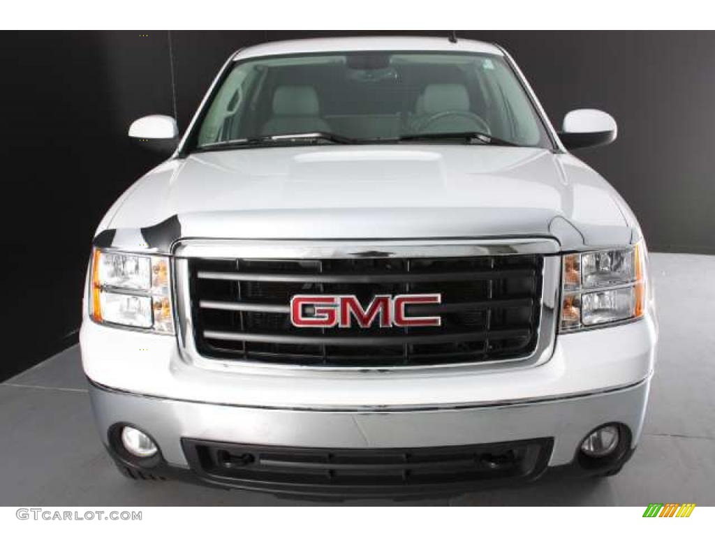 2007 Sierra 1500 Z71 Extended Cab 4x4 - Summit White / Dark Titanium/Light Titanium photo #3