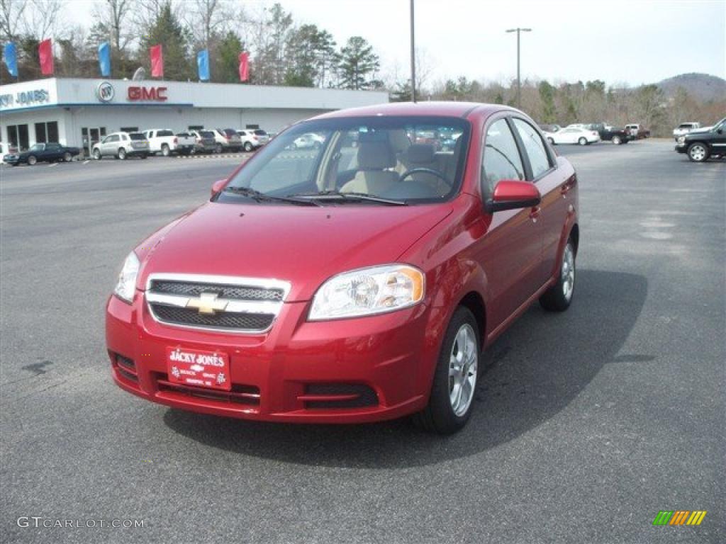 Sport Red 2011 Chevrolet Aveo LT Sedan Exterior Photo #46464639