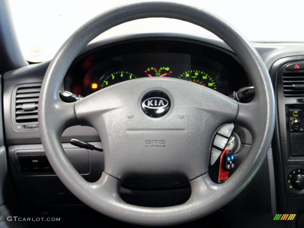 2005 Kia Optima LX Gray Steering Wheel Photo #46465218