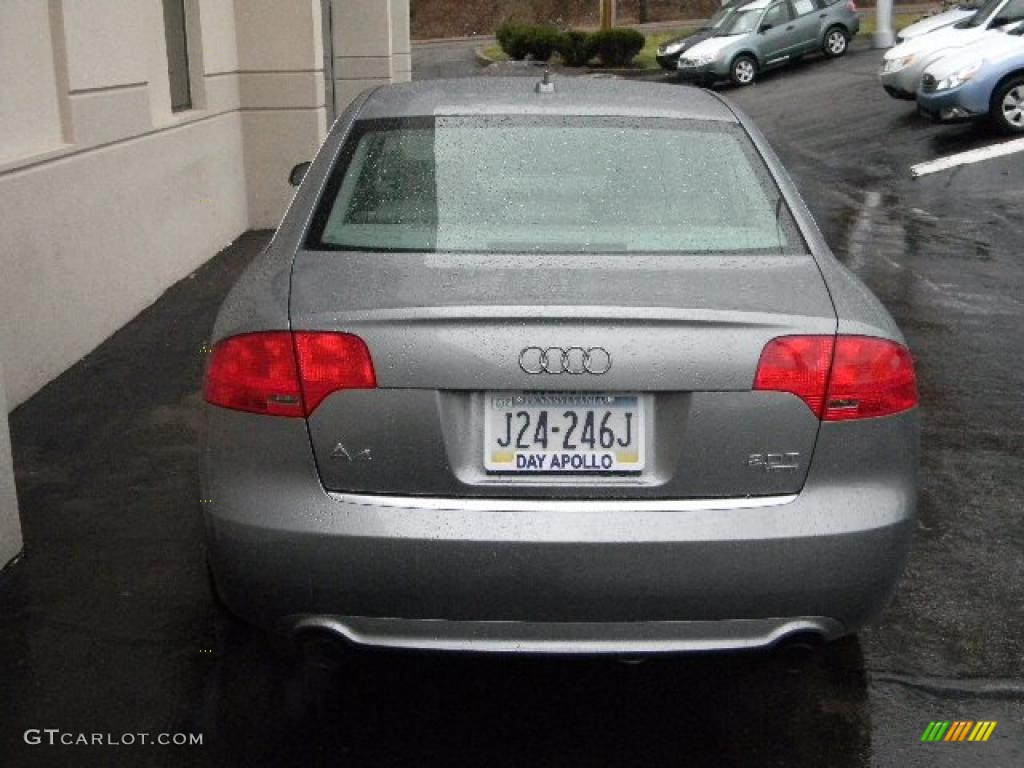 2008 A4 2.0T quattro S-Line Sedan - Quartz Grey Metallic / Light Gray photo #4