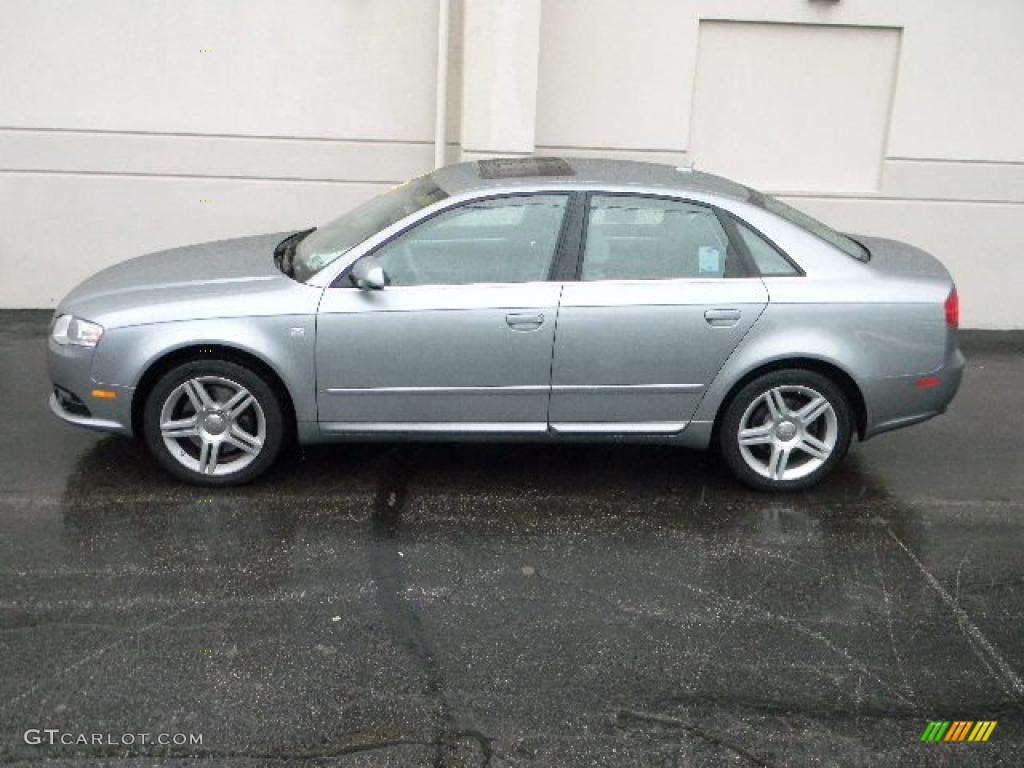 2008 A4 2.0T quattro S-Line Sedan - Quartz Grey Metallic / Light Gray photo #6