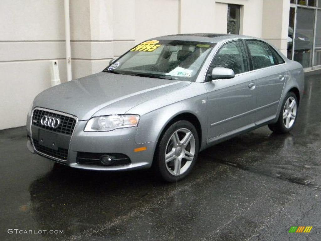 Quartz Grey Metallic 2008 Audi A4 2.0T quattro S-Line Sedan Exterior Photo #46466175