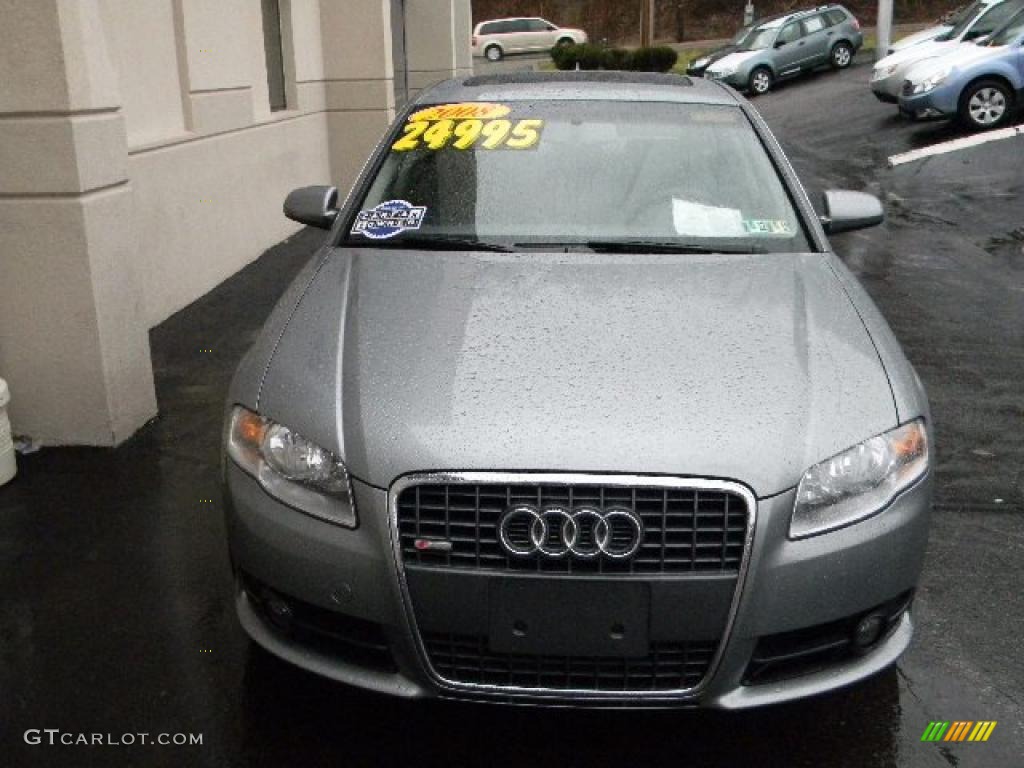2008 A4 2.0T quattro S-Line Sedan - Quartz Grey Metallic / Light Gray photo #8