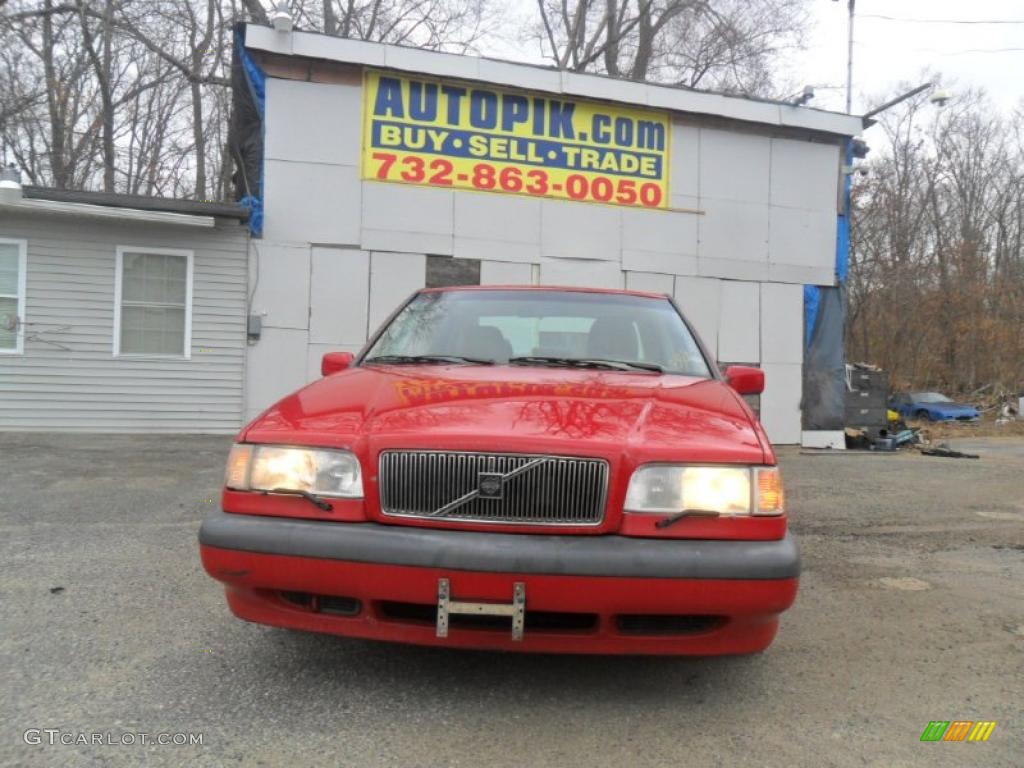 1997 850 GLT Turbo Sedan - Bright Red / Taupe photo #1