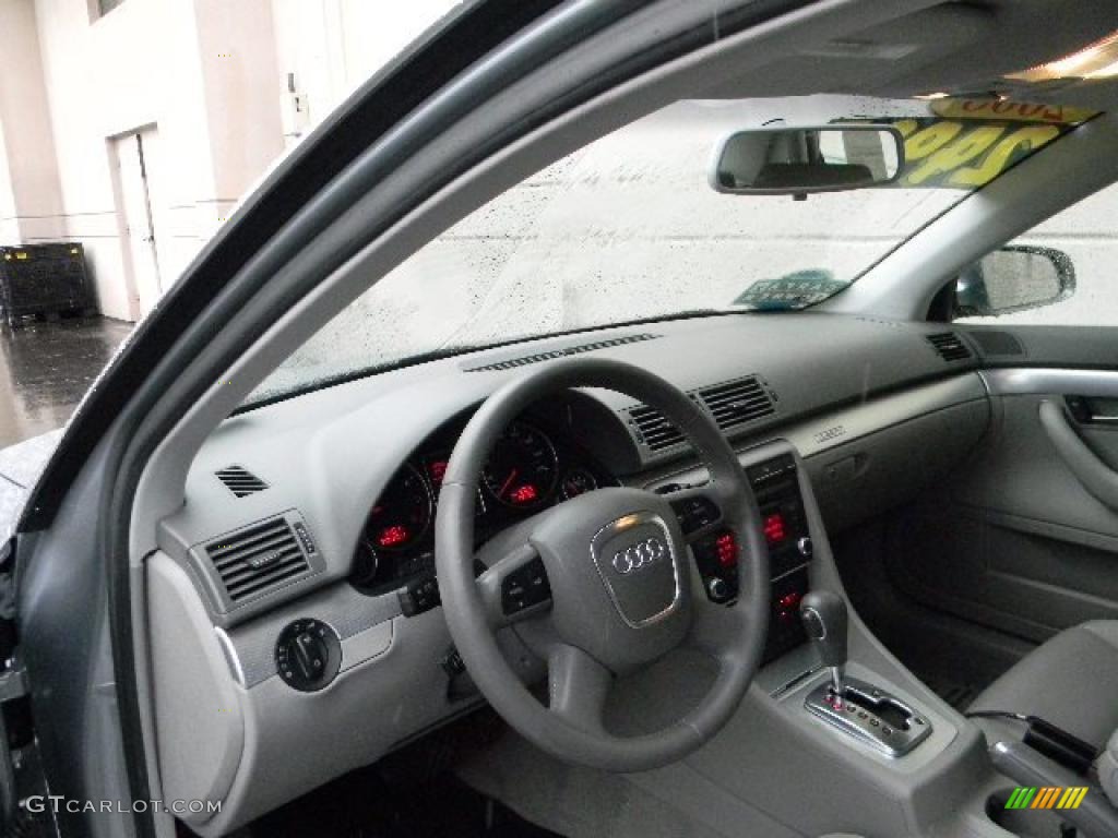 2008 A4 2.0T quattro S-Line Sedan - Quartz Grey Metallic / Light Gray photo #14