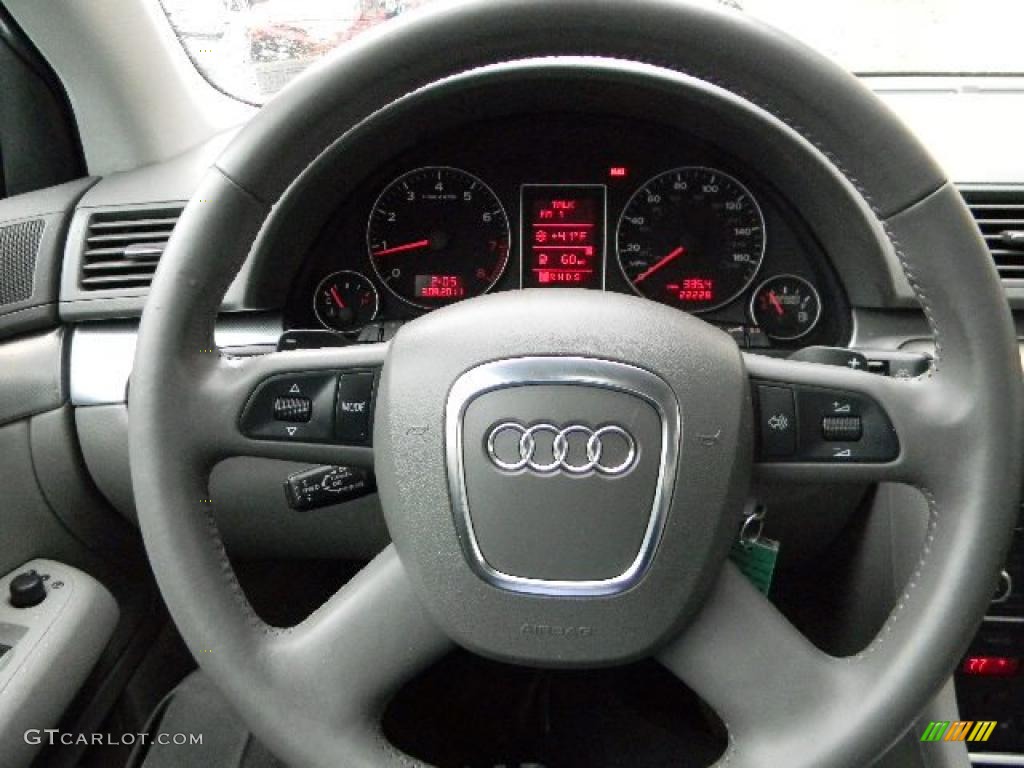 2008 A4 2.0T quattro S-Line Sedan - Quartz Grey Metallic / Light Gray photo #26