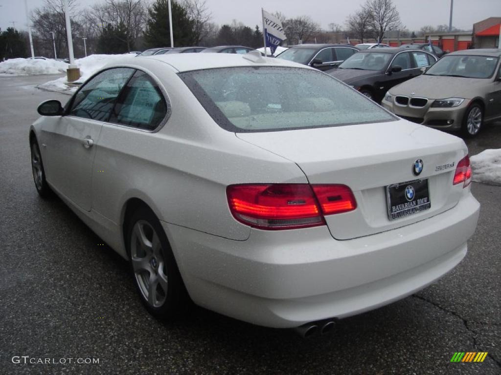 2008 3 Series 328xi Coupe - Alpine White / Cream Beige photo #7