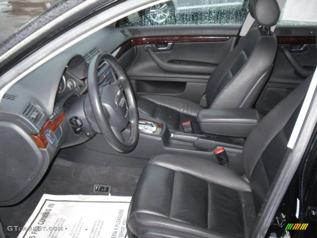 Ebony Interior 2007 Audi A4 2.0T quattro Sedan Photo #46467678