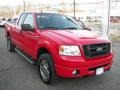 Bright Red 2008 Ford F150 STX SuperCab 4x4 Exterior