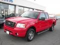 Bright Red 2008 Ford F150 STX SuperCab 4x4 Exterior