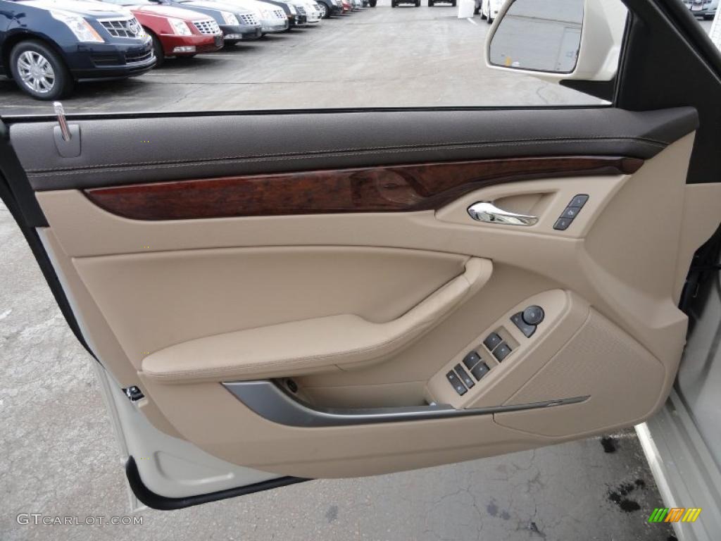 2011 Cadillac CTS 4 3.0 AWD Sedan Cashmere/Cocoa Door Panel Photo #46470630