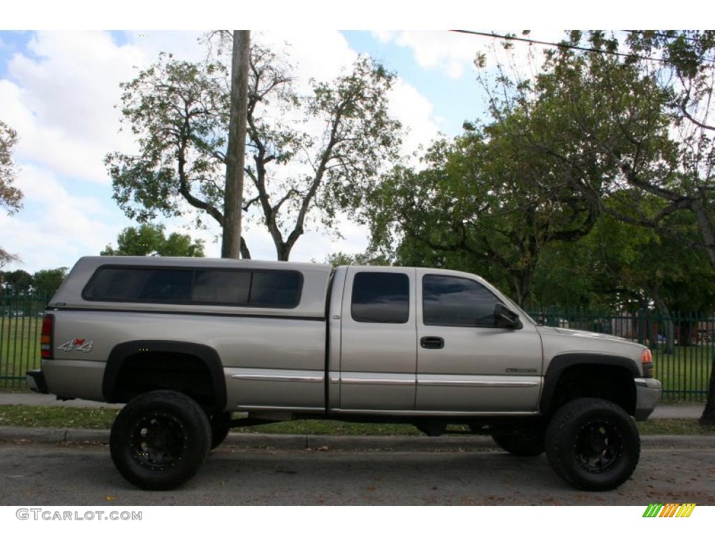 2000 Sierra 2500 SLT Extended Cab 4x4 - Pewter Metallic / Graphite photo #14