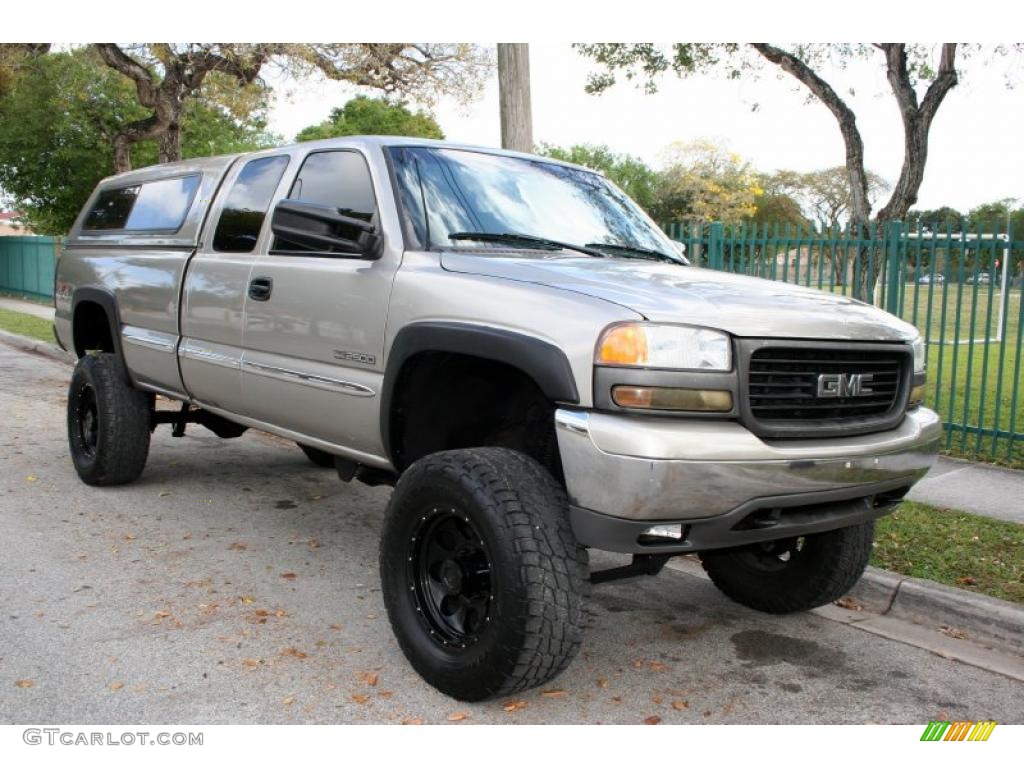 2000 Sierra 2500 SLT Extended Cab 4x4 - Pewter Metallic / Graphite photo #20