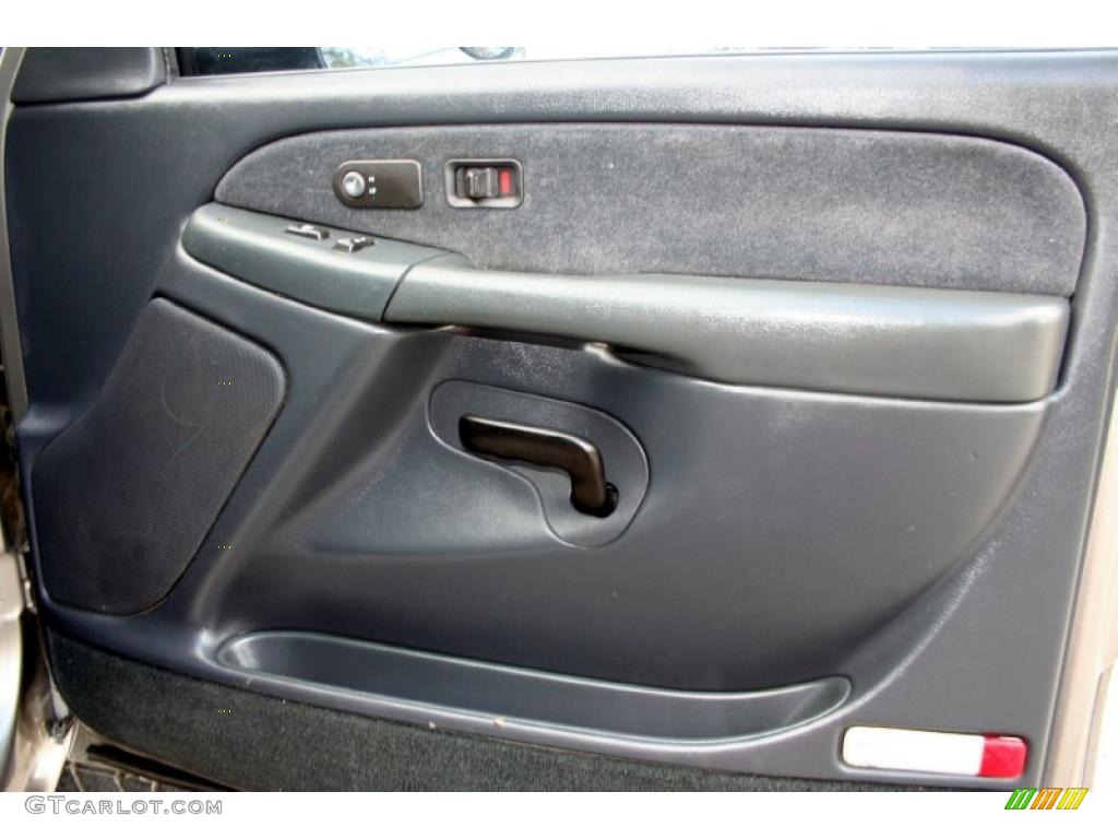 2000 GMC Sierra 2500 SLT Extended Cab 4x4 Graphite Door Panel Photo #46471221