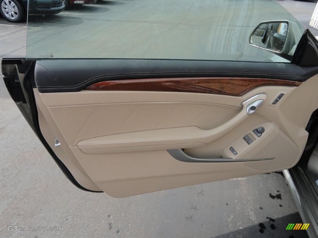 2011 Cadillac CTS 4 AWD Coupe Cashmere/Cocoa Door Panel Photo #46471575