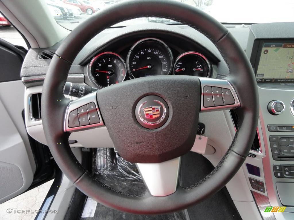 2011 Cadillac CTS 4 3.0 AWD Sedan Light Titanium Steering Wheel Photo #46472268
