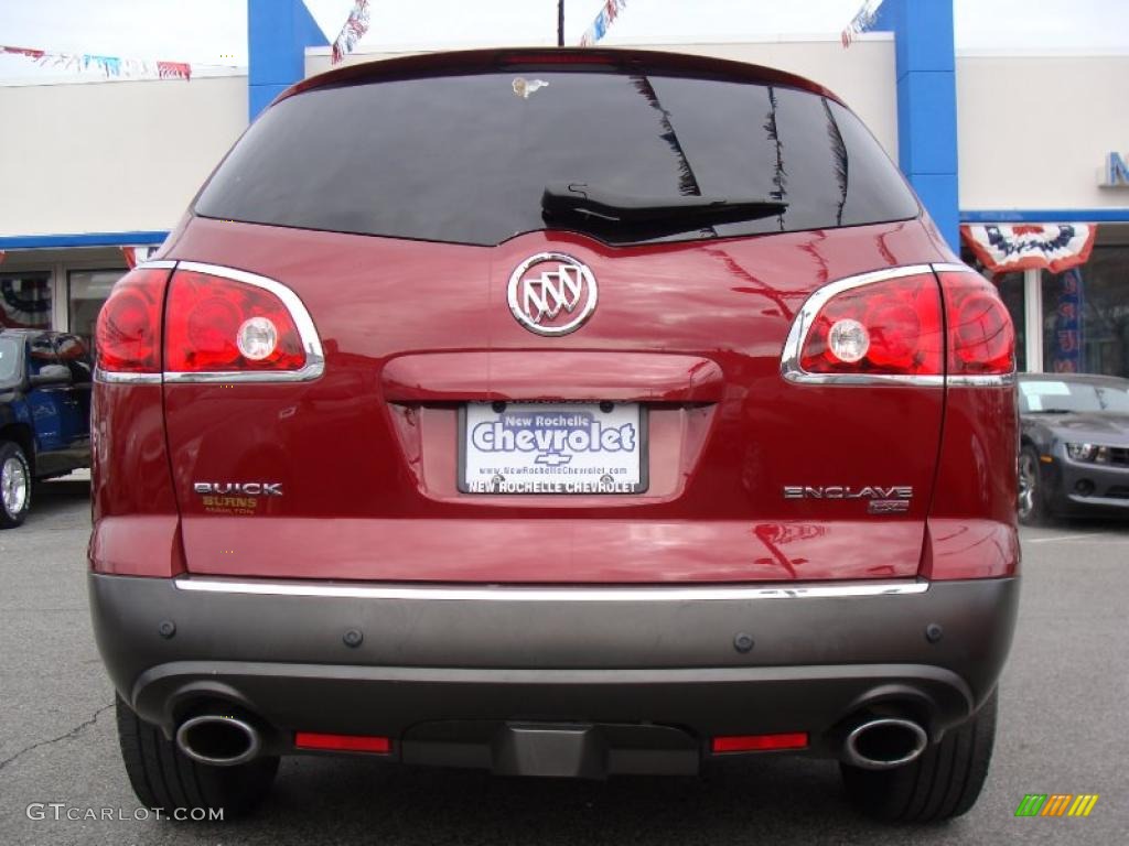 2008 Enclave CXL AWD - Red Jewel / Cashmere/Cocoa photo #5