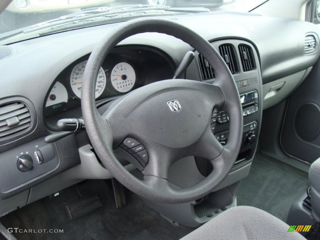 2007 Dodge Caravan SE Medium Slate Gray Steering Wheel Photo #46473204