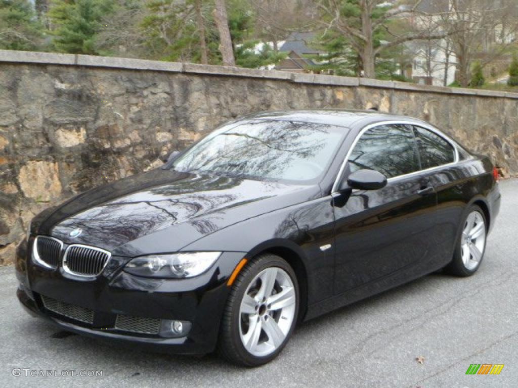 2008 3 Series 335i Coupe - Jet Black / Black photo #2