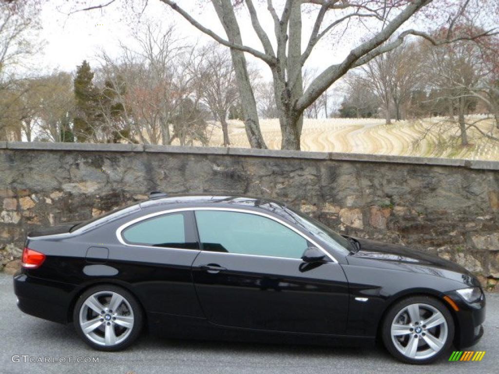2008 3 Series 335i Coupe - Jet Black / Black photo #15