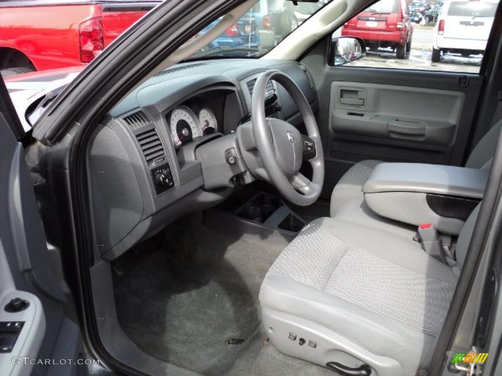 Medium Slate Gray Interior 2007 Dodge Dakota SLT Club Cab 4x4 Photo #46474941