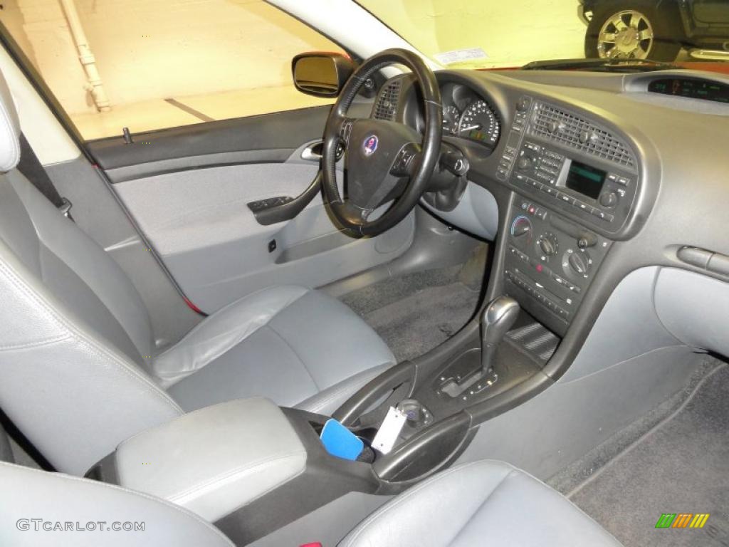 Charcoal Grey Interior 2003 Saab 9-3 Linear Sport Sedan Photo #46475001