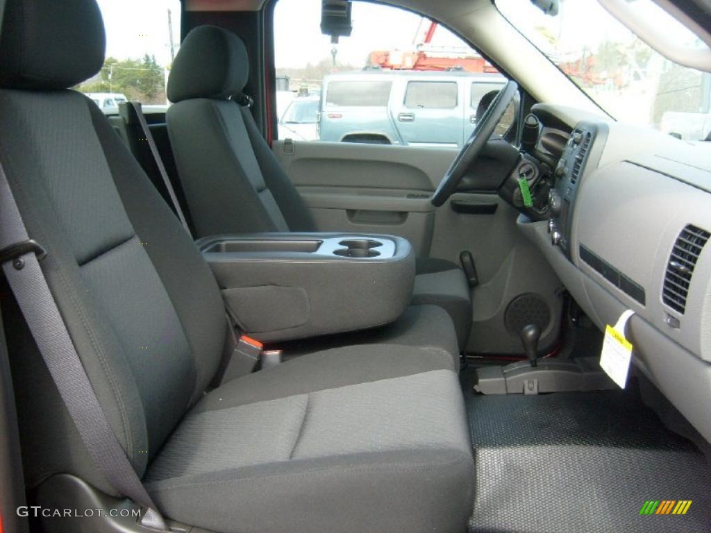 Dark Titanium Interior 2011 GMC Sierra 2500HD Work Truck Regular Cab 4x4 Photo #46475673
