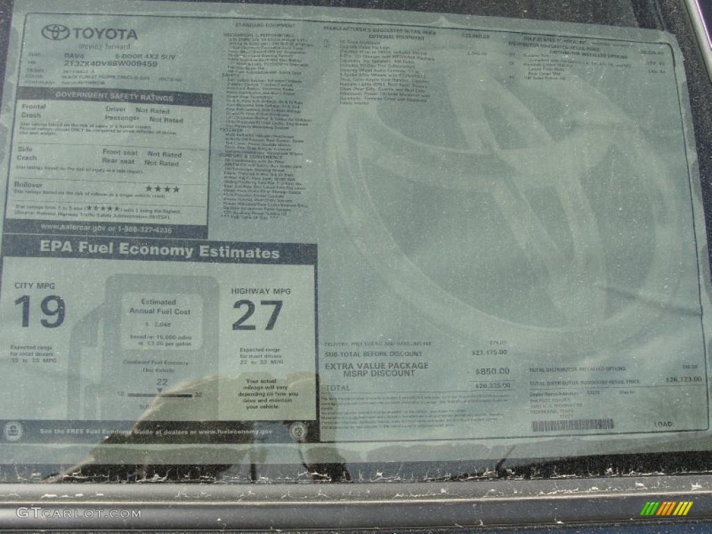 2011 Toyota RAV4 V6 Window Sticker Photo #46475835