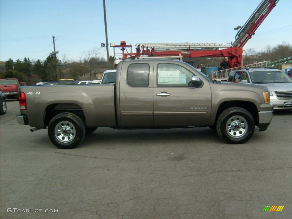 Mocha Steel Metallic 2011 GMC Sierra 1500 SLE Extended Cab 4x4 Exterior Photo #46475883