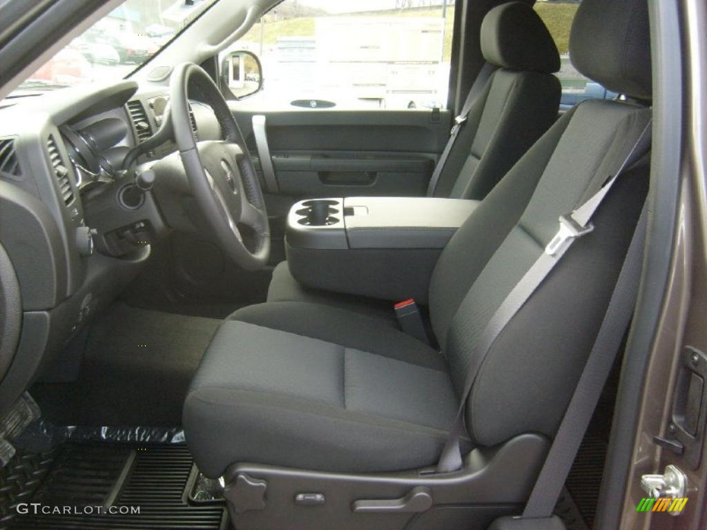 Ebony Interior 2011 GMC Sierra 1500 SLE Extended Cab 4x4 Photo #46475913