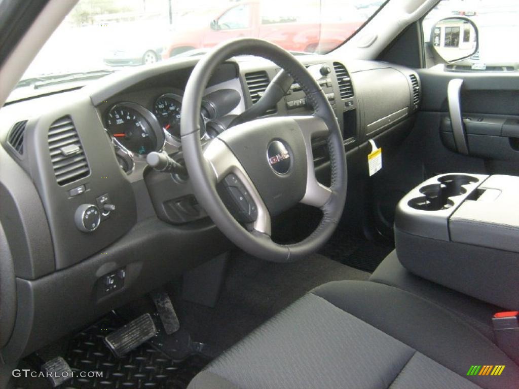 Ebony Interior 2011 GMC Sierra 1500 SLE Extended Cab 4x4 Photo #46475931