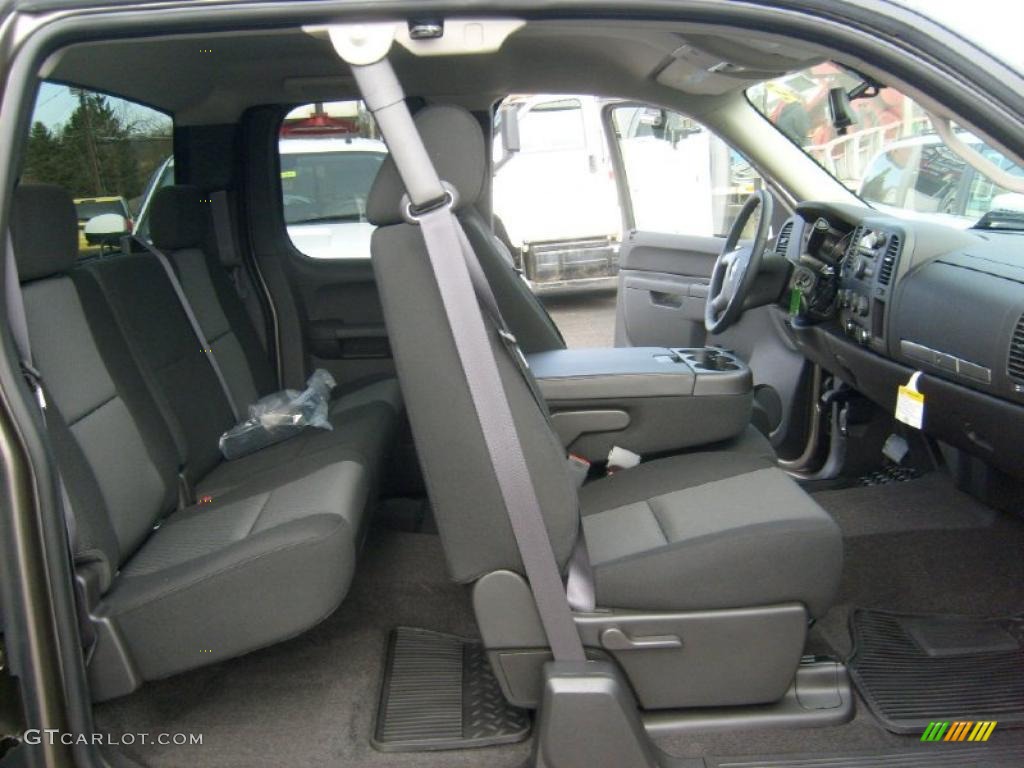 Ebony Interior 2011 GMC Sierra 1500 SLE Extended Cab 4x4 Photo #46476003