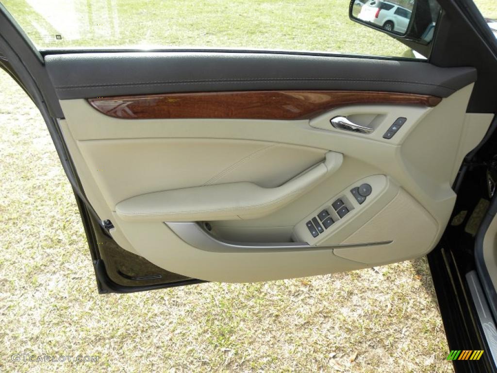 2008 Cadillac CTS Sedan Cashmere/Cocoa Door Panel Photo #46477521