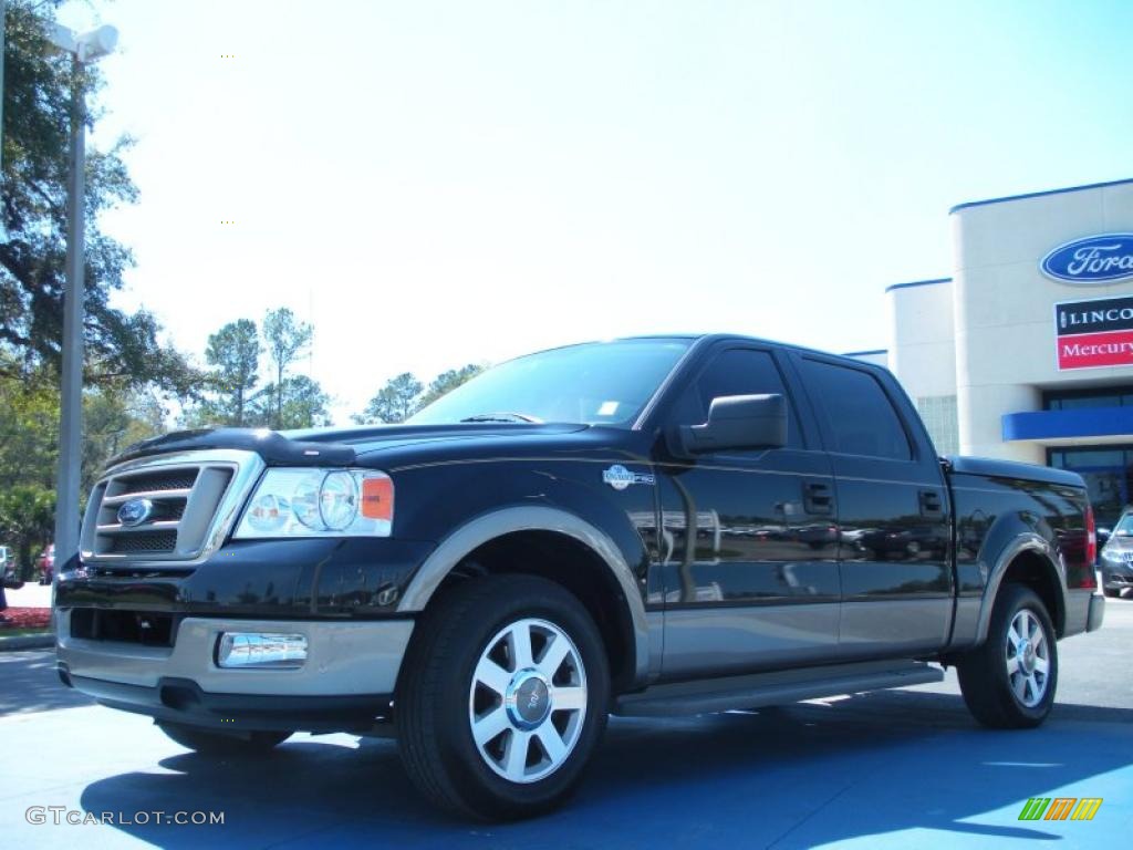 2005 F150 King Ranch SuperCrew - Black / Castano Brown Leather photo #1