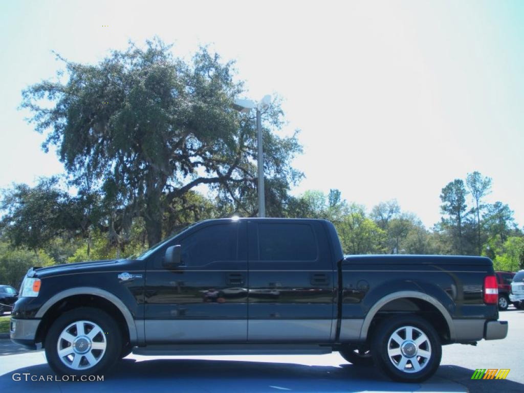 2005 F150 King Ranch SuperCrew - Black / Castano Brown Leather photo #2