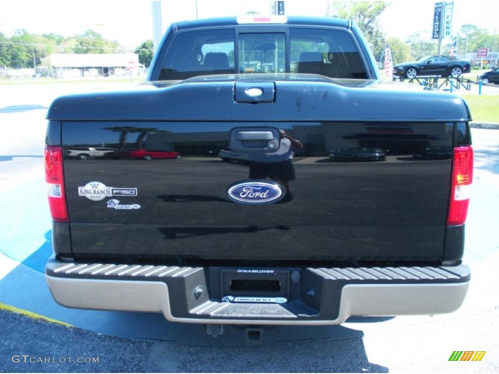 2005 F150 King Ranch SuperCrew - Black / Castano Brown Leather photo #4