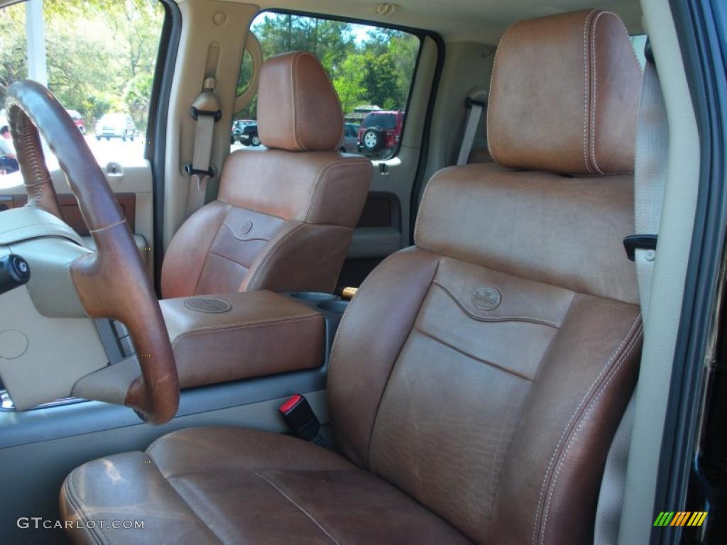 2005 F150 King Ranch SuperCrew - Black / Castano Brown Leather photo #13
