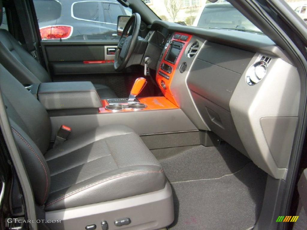 Charcoal Black Interior 2008 Ford Expedition Funkmaster Flex Limited 4x4 Photo #46478451