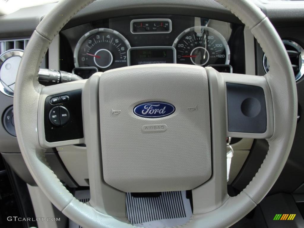 2010 Ford Expedition EL XLT Stone Steering Wheel Photo #46479153