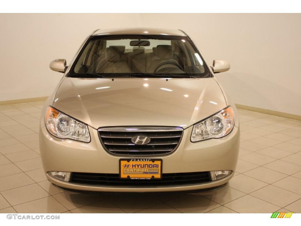 2009 Elantra GLS Sedan - Laguna Sand / Beige photo #2