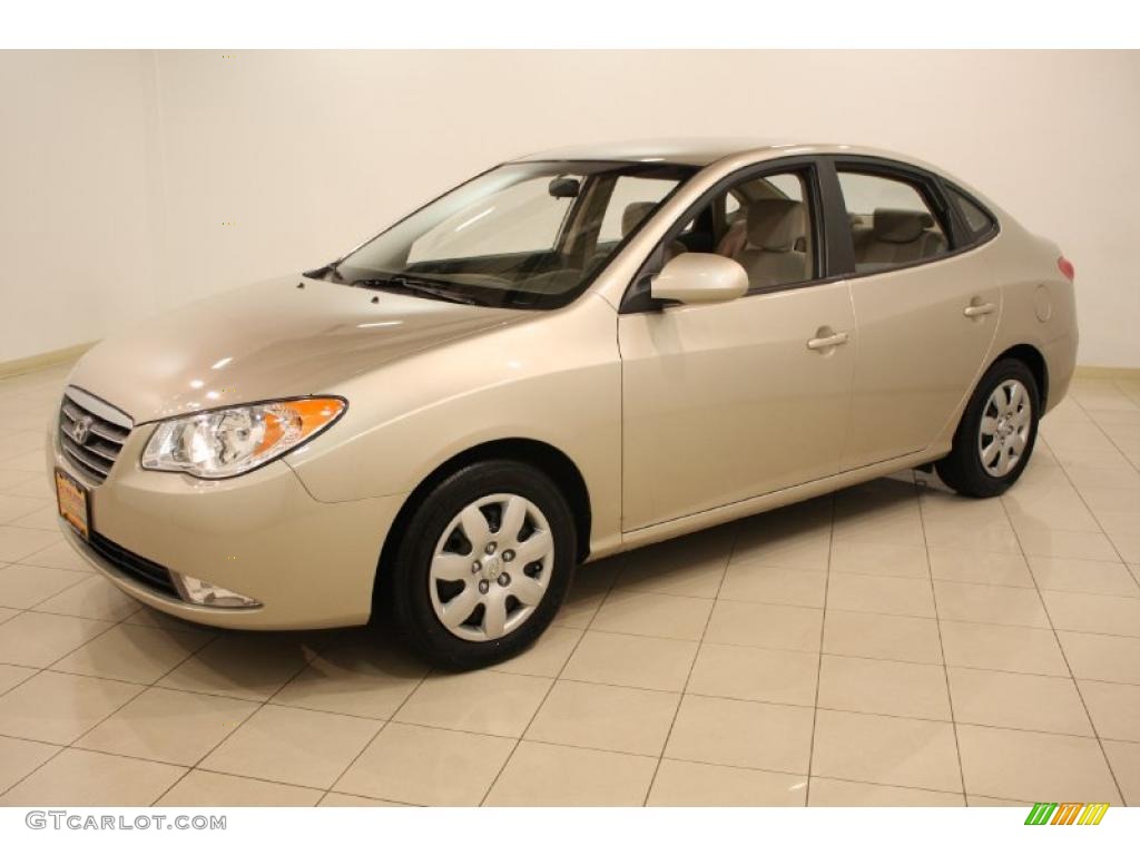 2009 Elantra GLS Sedan - Laguna Sand / Beige photo #3