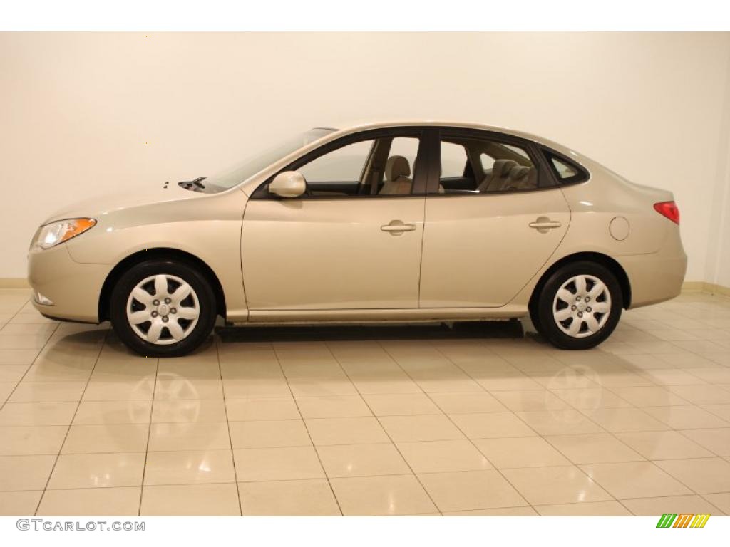 2009 Elantra GLS Sedan - Laguna Sand / Beige photo #4