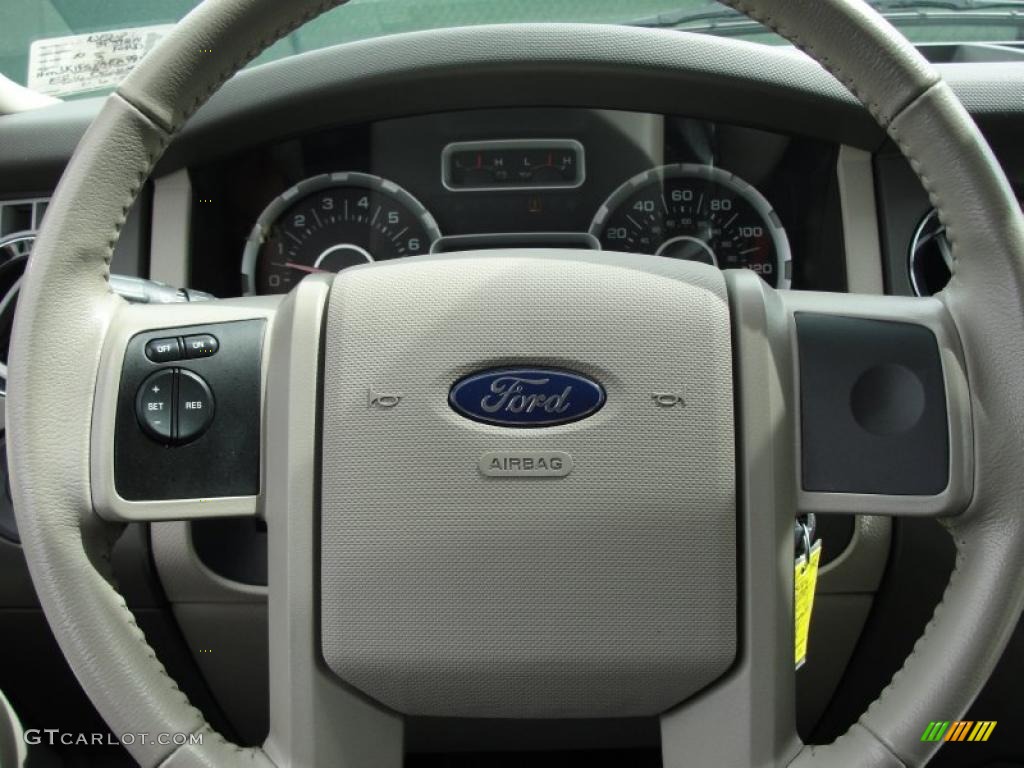 2010 Ford Expedition EL XLT Stone Steering Wheel Photo #46479933