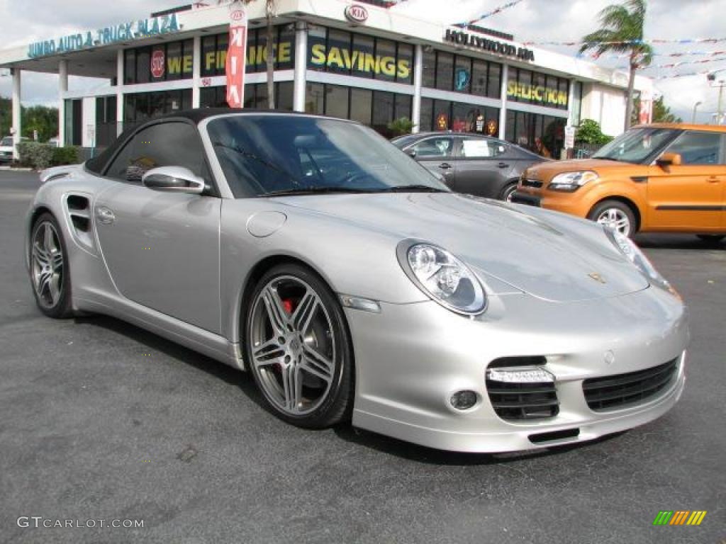 Arctic Silver Metallic 2008 Porsche 911 Turbo Cabriolet Exterior Photo #46482540